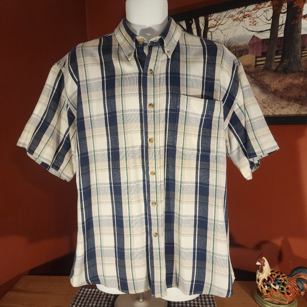 Natural Issue 100% Cotton Button-down Short Sleeve Shirt